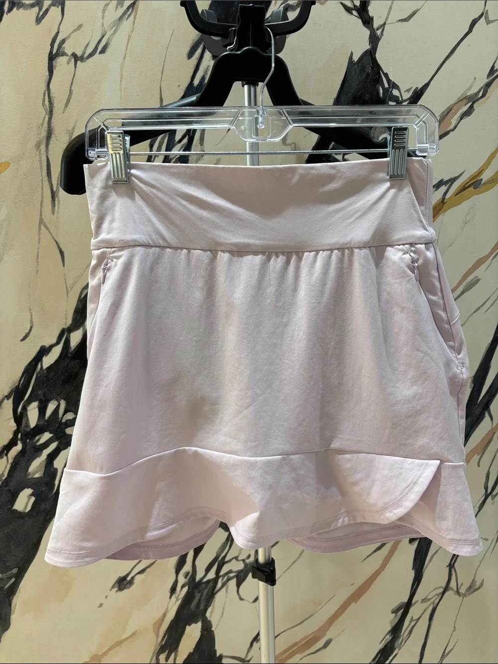 adidas Light Pink Athletic Skirt with Built-In Shorts